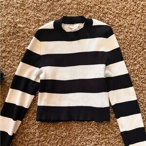 Black and White Striped Sweater